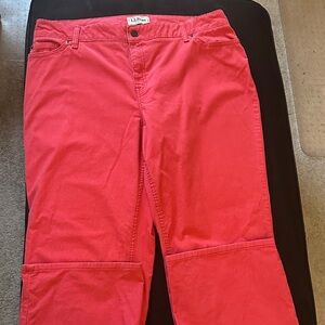 L.L. Bean Vibrant Red Trousers